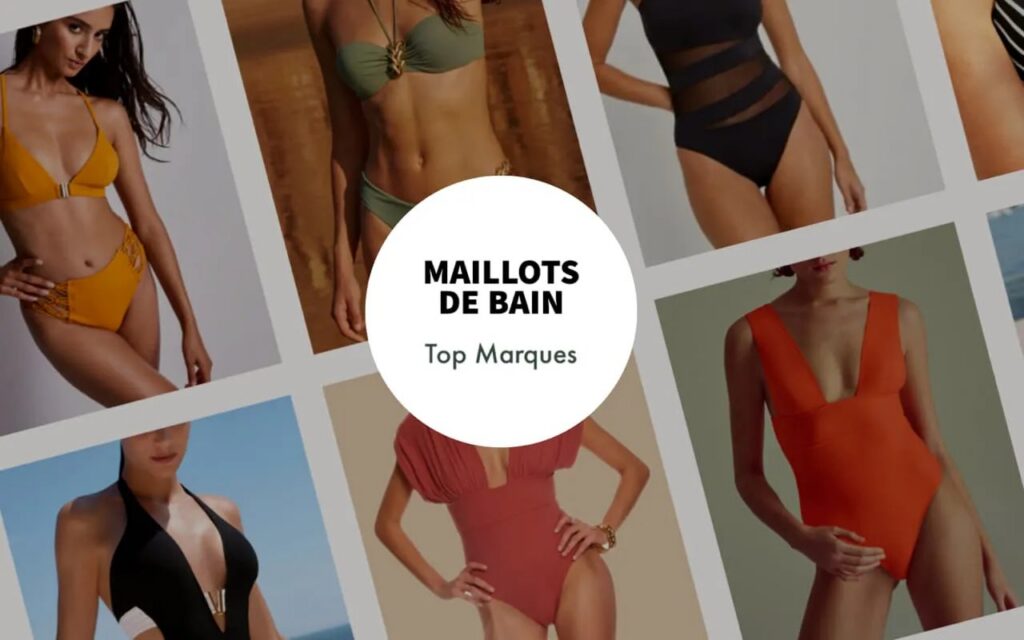 Maillot de bain une pièce femme de luxe posé au bord d'une piscine